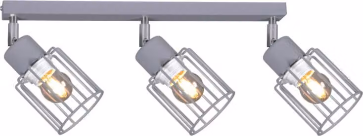 Lampada da soffitto TROY grigia 3xE27x60W in metallo, dimensioni: 20x45x9 cm, IP20, Kaja