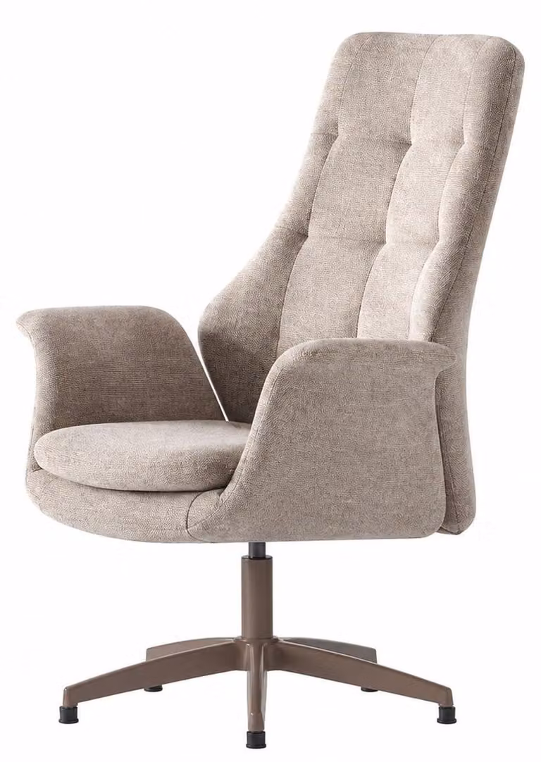 Sedia beige, struttura in metallo robusta, design moderno e minimalista, ideale per sale conferenze