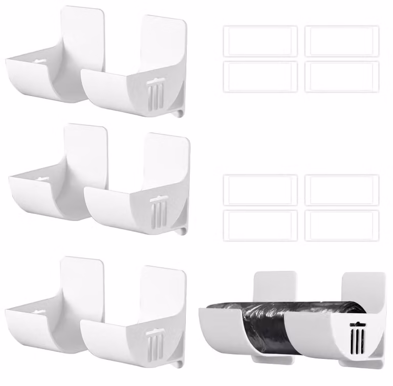 Solidchoice - Porta sacchi per rifiuti a parete, set da 8 pezzi, ideale per la cucina