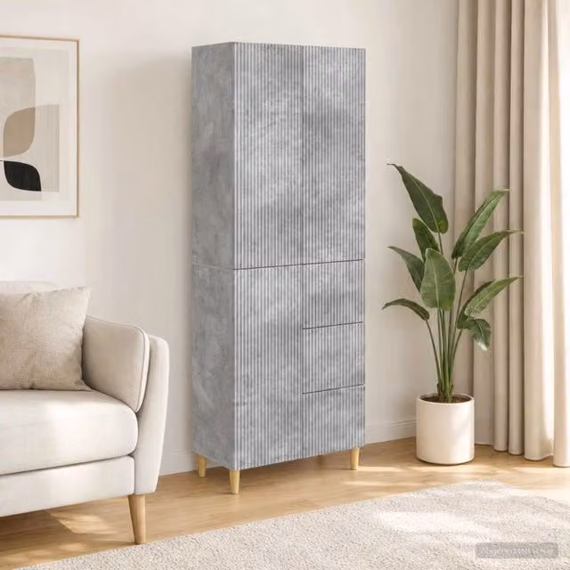 Set di armadi 2 pz Grigio Cemento Legno ingegnerizzato 3416577