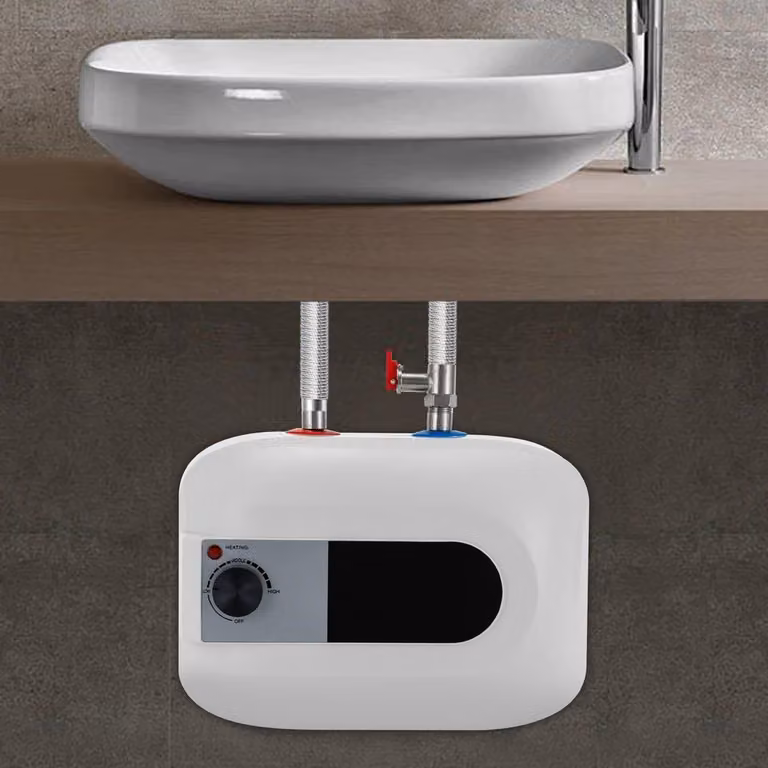 Piccolo scaldabagno istantaneo - 1500 W - Capacità 6 litri - Scaldabagno compatto per cucina e camper