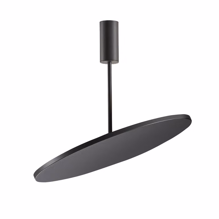 OLEV Plafoniera a LED Fluentis, Nero, Soggiorno / Sala da pranzo, Alluminio, Design, Plafoniera LED