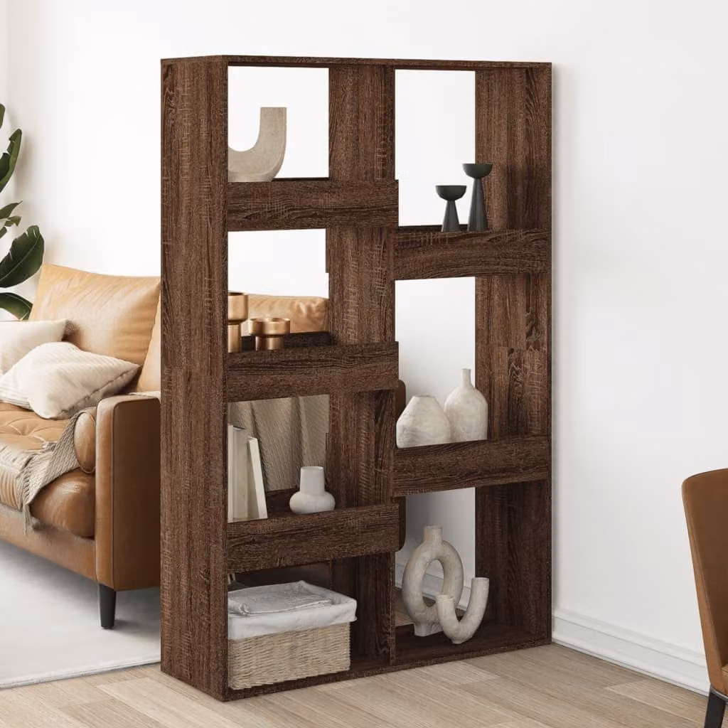 Divisorio vidaXL in Rovere Marrone in MDF, L 100 cm x P 33 cm x H 155,5 cm
