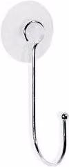 Appendino multiuso Artex Hooky per bagno e cucina in metallo argento con fissaggio a ventosa L: 10 cm, P: 5 cm