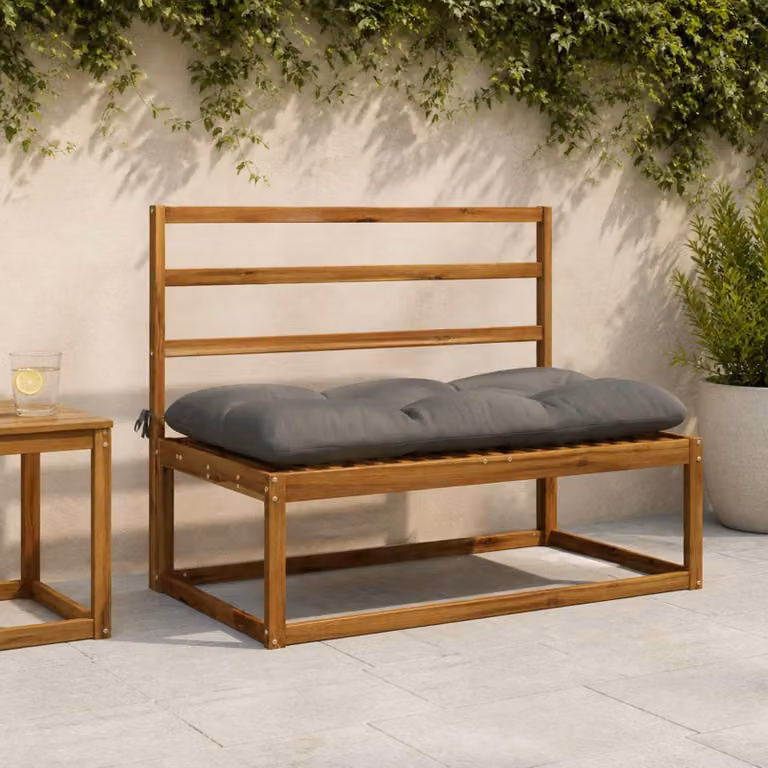 Cuscino per panchina vidaXL VIANEN in poliestere grigio con rivestimento rimovibile e resistente ai raggi UV