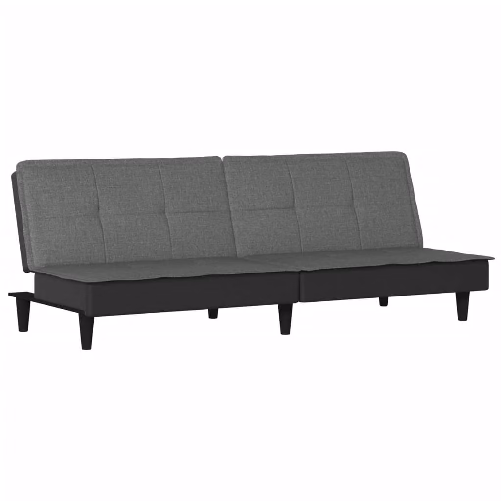 Divano Letto Grigio Scuro in Tessuto