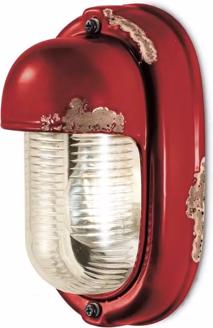 Applique Vintage Verticale Ceramica Bordeaux 1 Luce E27