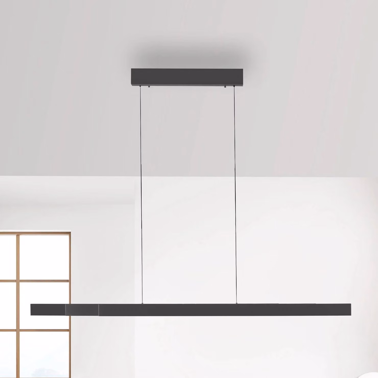 Paul Neuhaus lampada LED a sospensione Adriana Square, grigio, up/down dimmerabile, Alluminio / Grigio / Zincato, Soggiorno / Sala da pranzo, Alluminio, Moderno