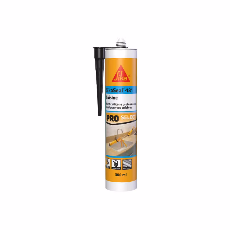Sigillante siliconico SIKA Sikaseal-181 per cucina - Nero - 300 ml