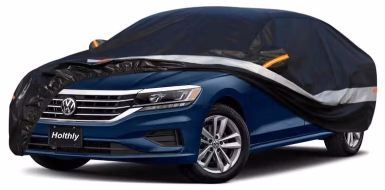 Copertura protettiva per auto, compatibile con VW Passat (dal 1994 al 2024), a 10 strati, 100% impermeabile, traspirante, con protezione UV, colore nero