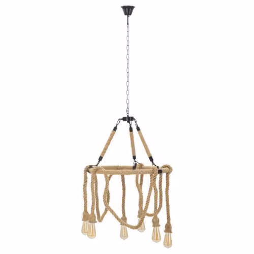 Lampada a sospensione LAMPADARIO ROPE CIRCLE CM Ø 64x90 Mauro Ferretti
