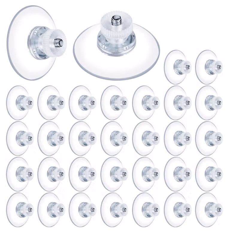 Tappi filettati in PVC trasparente, M4 x 10 mm, confezione da 30 pezzi, con filettatura, adatti per finestre e bagni