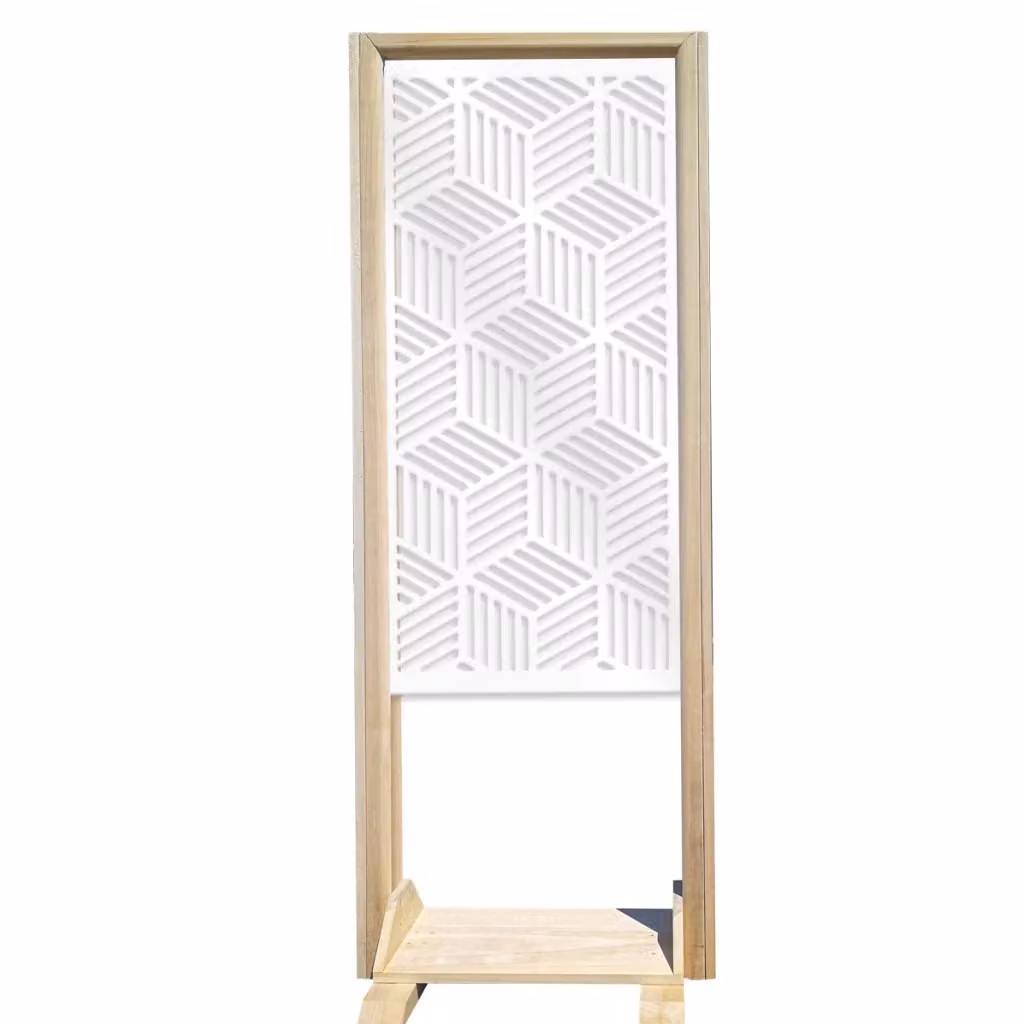 Paravento modulabile CUBIC Signorbit in legno e PVC bianco L: 70 cm, H: 190 cm, P: 50 cm – 2