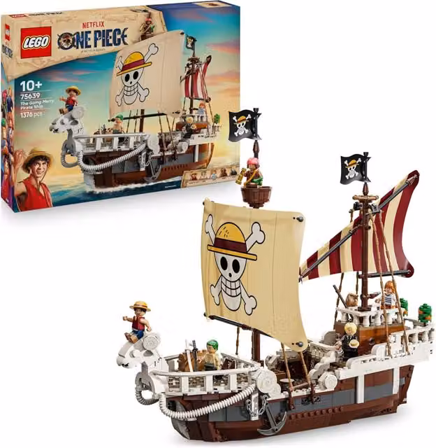 LEGO One Piece La Nave Pirata Going Merry Modello di Barca Giocattolo Multicolore con 6 Minifigure