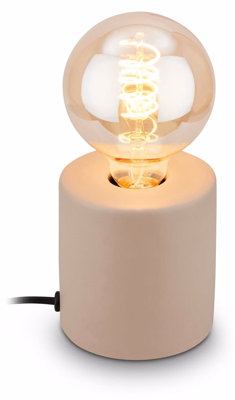 Lampada da tavolo con interruttore sul cavo, base in Vetroceramica, attacco E27, potenza massima 10W