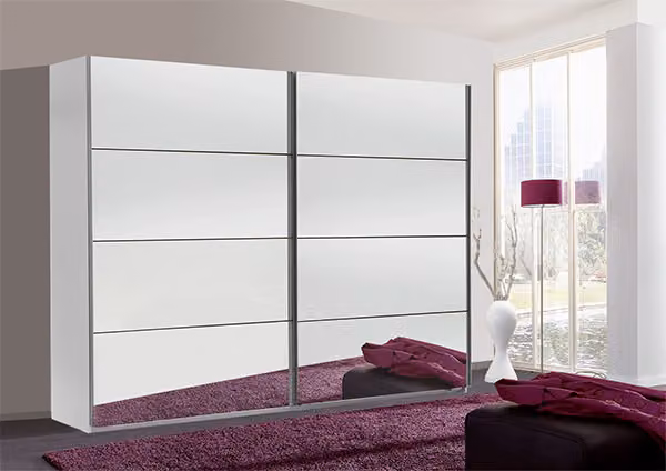 Armadio ad ante scorrevoli Easy Plus bianco 225 cm