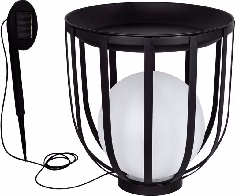Tavolino con lampada solare a sfera LED 70486