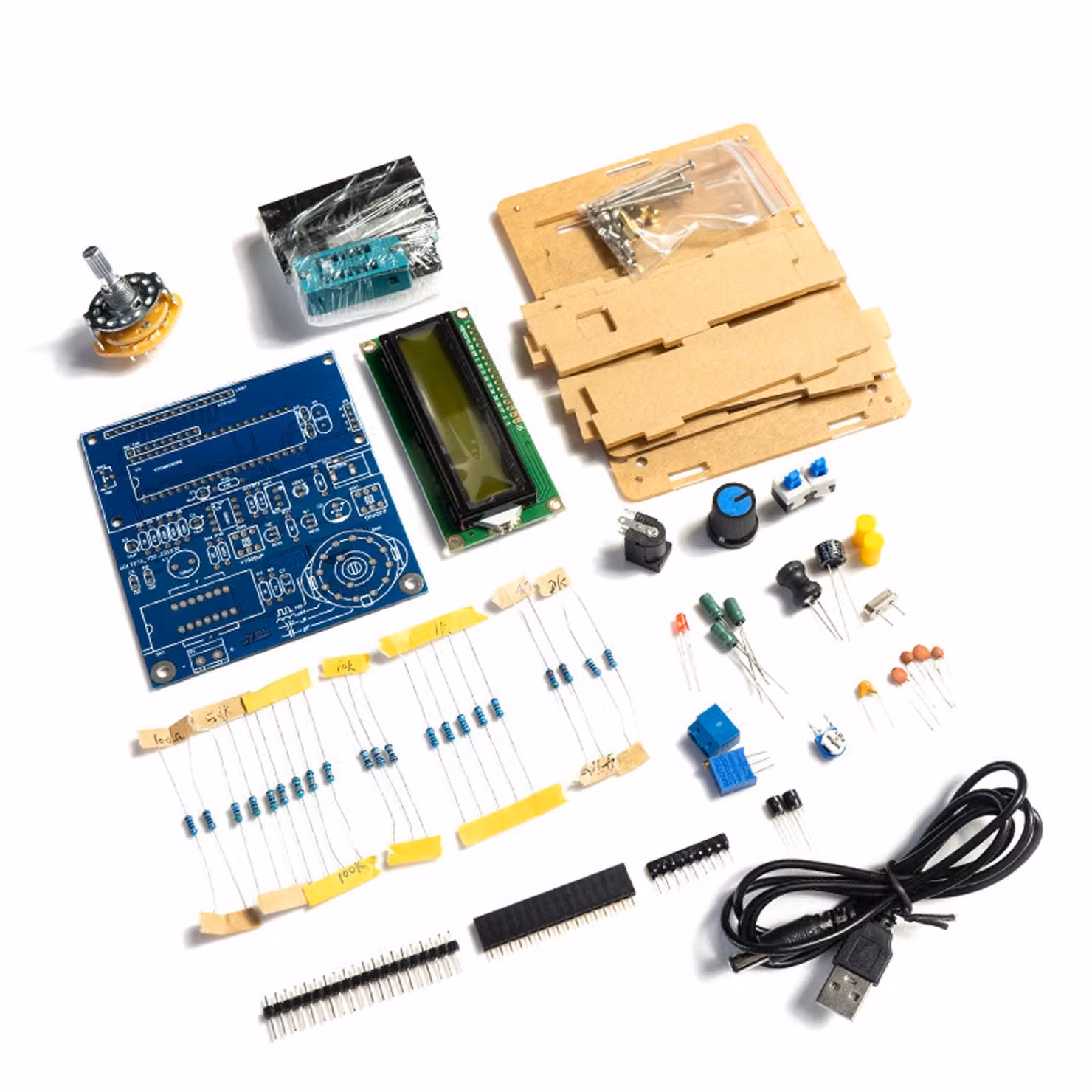 Kit elettronico per la misurazione della capacità e dell'induttanza, kit elettronico per il misuratore di capacità, kit elettronico, kit elettronico multifunzione, kit elettronico per la misurazione della frequenza, kit elettronico per gli appassionati di