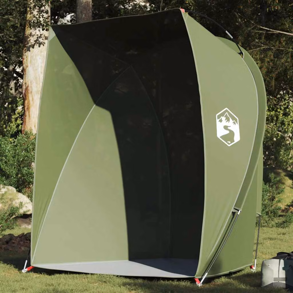 vidaXL Tenda da pesca impermeabile verde oliva in poliestere e fibra di vetro
