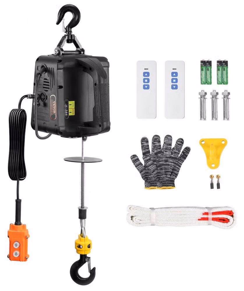 Verricello elettrico 3-in-1 - Potenza: 1500 W - Altezza di sollevamento: 7 metri