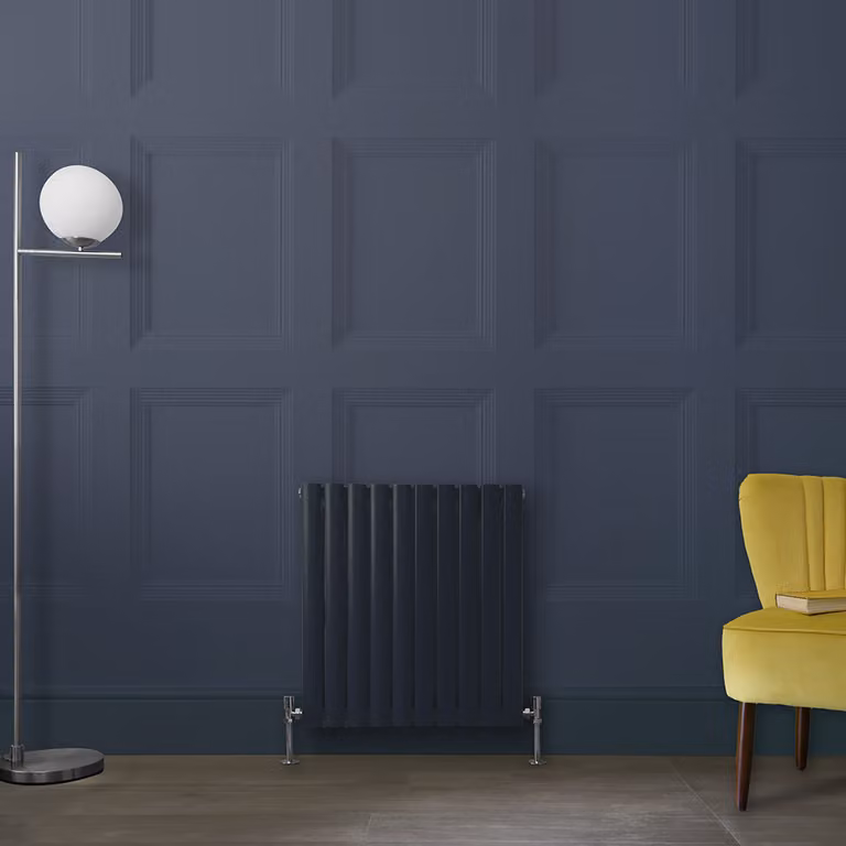 Radiatore di Design Orizzontale Blu (Regal Blu) - 636 x 590mm - Pannello Doppio  - Revive