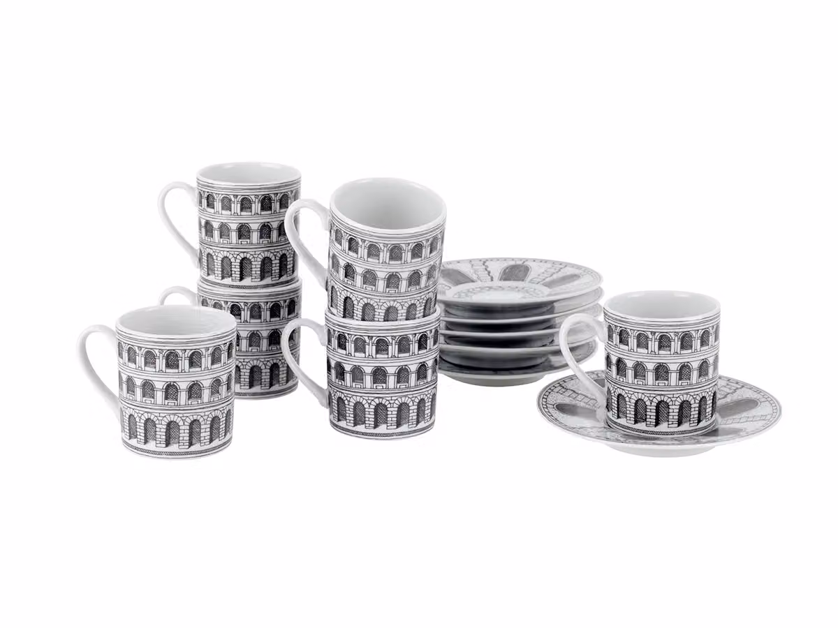 Architettura Tazza da Caffè con Piattino - Set da 6