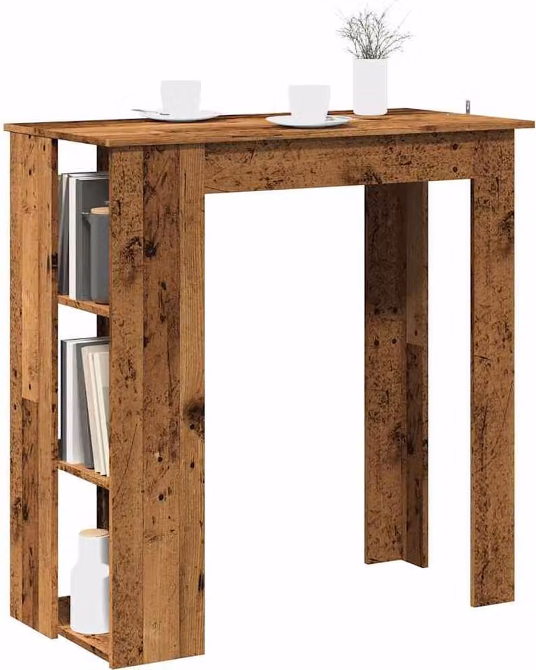Maison Exclusive - Tavolo da bar con ripiano effetto legno antico 102x50x103,5 cm Materiale ligneo