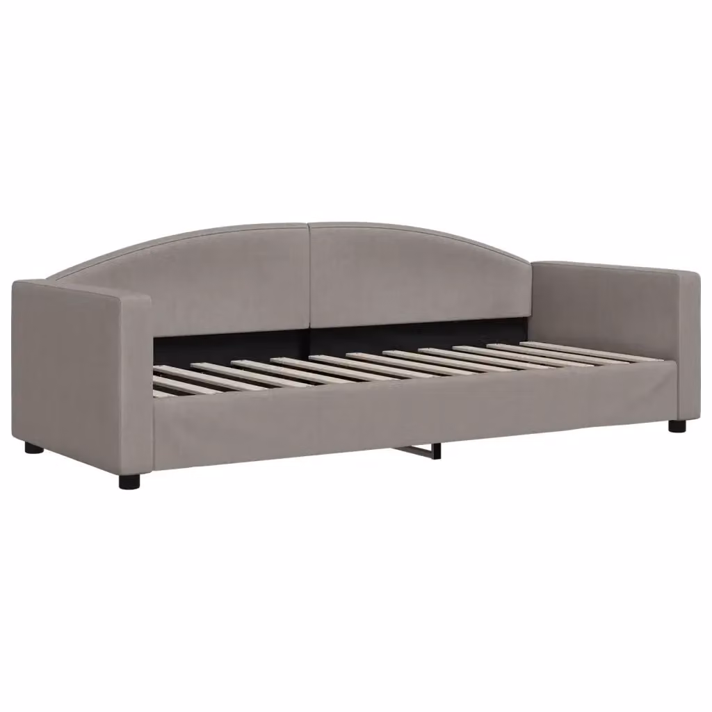 Letto da giorno moderno vidaXL in tessuto beige e grigio con struttura in legno e metallo – 2