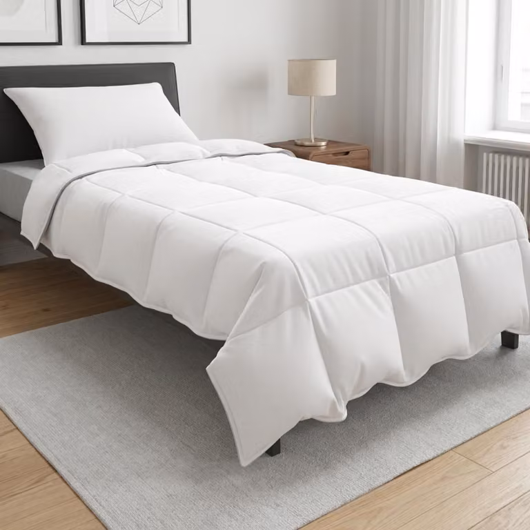 Set di 2 piumoni vidaXL in bambù bianchi per tutte le stagioni L 137 x P 200 cm