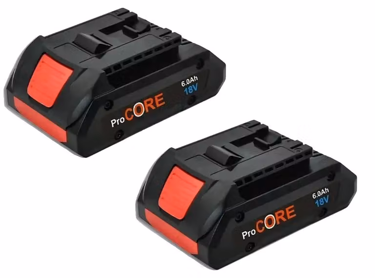Batteria, capacità 6000 mAh, sistema di gestione integrato, 6,0 Ah, 2 unità, 18 V
