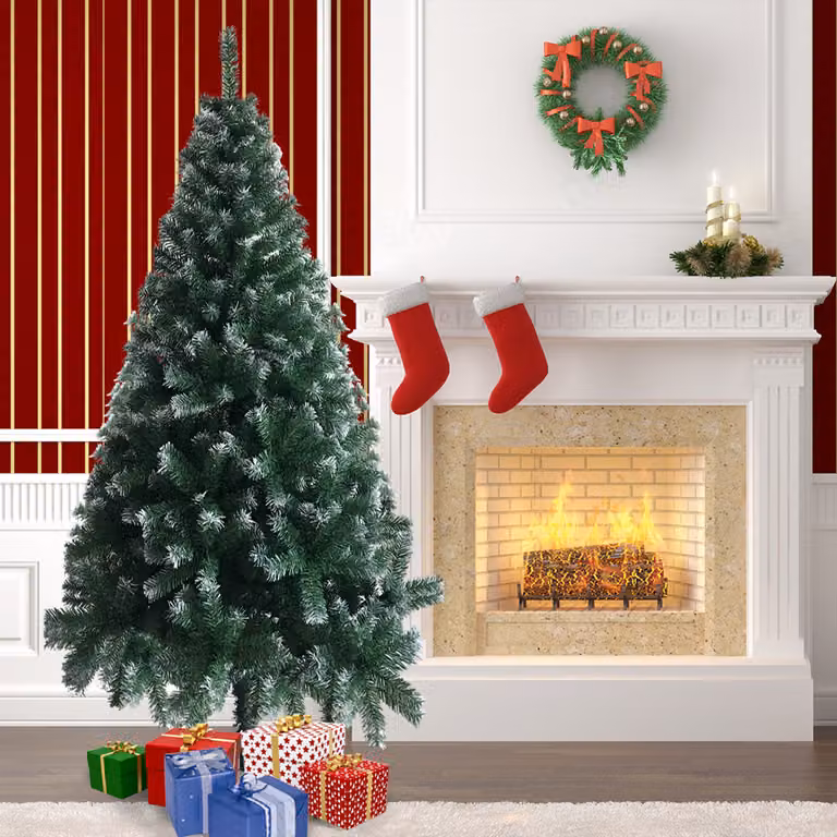 ALIGHTUP, albero di Natale artificiale, altezza 180 cm, 650 rami in PVC, verniciato di bianco