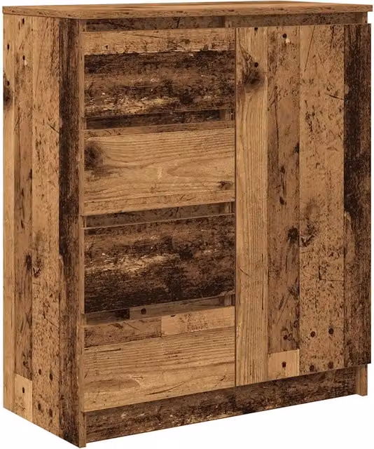 Credenza Buffet in Legno Antico Marrone con Cassetti in MDF per Soggiorno e Sala da Pranzo L: 71 cm, P: 35 cm, H: 84 cm