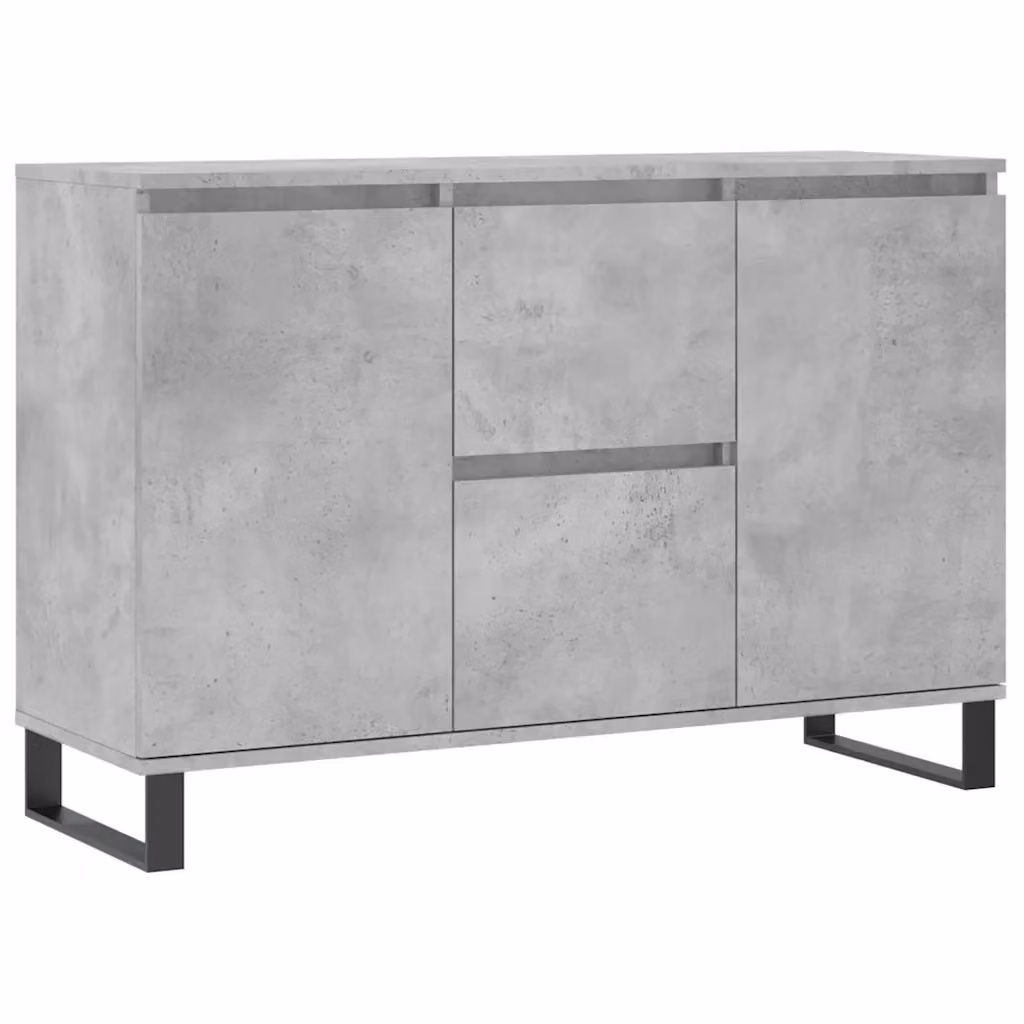 Credenza Buffet Design Mania Grigio Cemento in Legno e Metallo L: 101,5 cm, P: 35 cm, H: 70 cm – 2