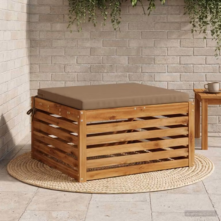 Cuscino per sedia vidaXL SOEST in poliestere con rivestimento lavabile e resistente ai raggi UV, disponibile in beige, grigio o marrone