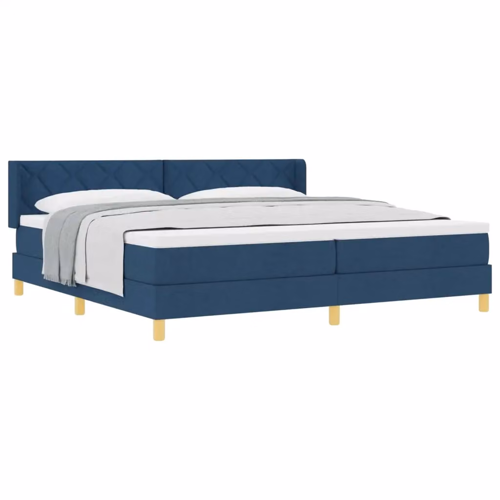 Letto a molle moderno vidaXL con testiera in tessuto blu L: 200 cm, P: 200 cm, H: 280 cm – 2