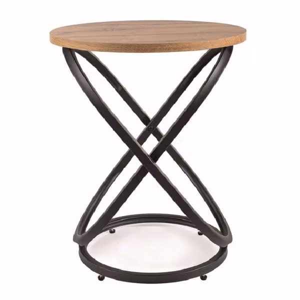 Tavolino per riporre oggetti DIDIER - rovere / nero