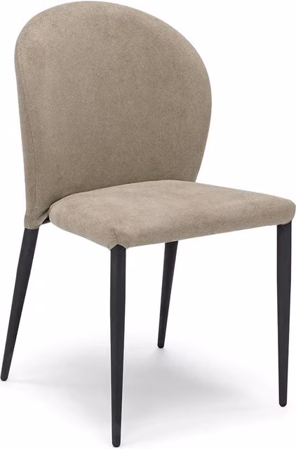 Sedia da sala da pranzo e cucina Redokasa con design moderno, rivestimento in tessuto e gambe in metallo, disponibile nei colori grigio, turchese e beige