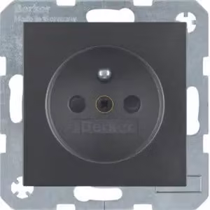 Berker 6768761606 Presa con polo di protezione, antracite, opaca Berker B.3/B.7