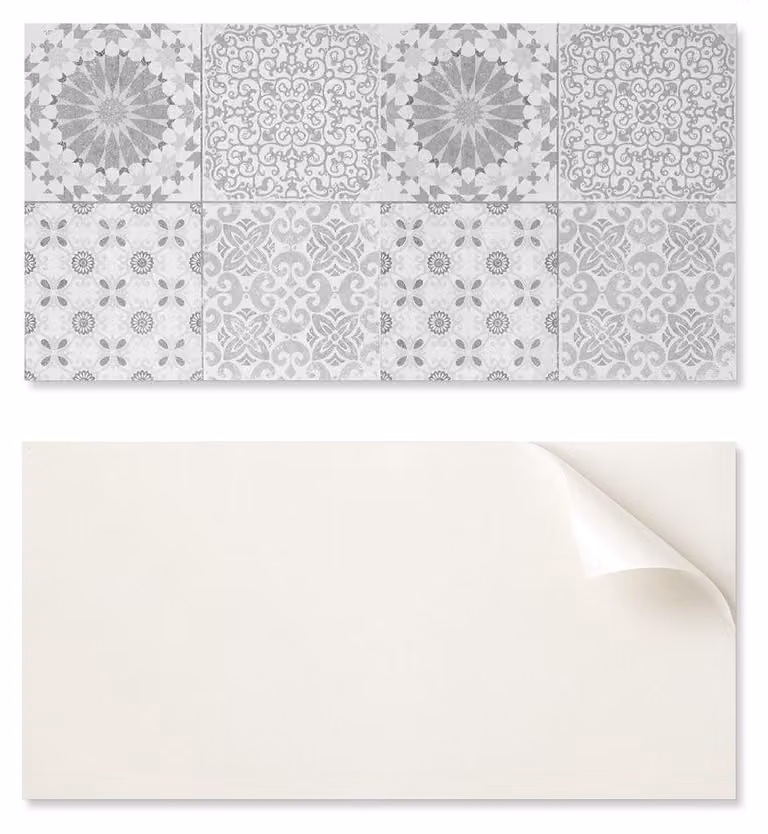 Pannello in PVC autoadesivo con motivo decorativo, ideale per l'ingresso, dimensioni 100 x 50 cm, con motivi geometrici e floreali