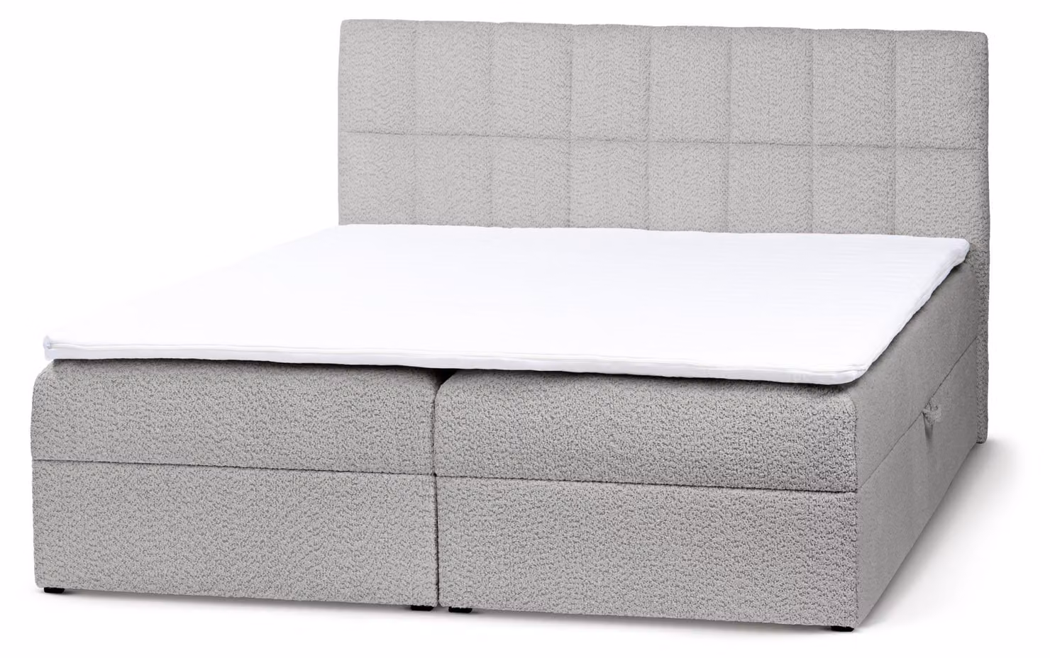 Letto con rete a molle Bazy, struttura in acciaio, dimensioni 140 x 200 cm