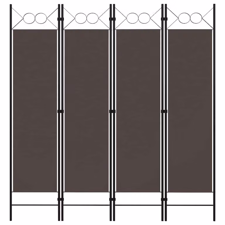 vidaXL Paravento Decorativo Moderno con Design Geometrico Marrone L 180 cm x H 160 cm
