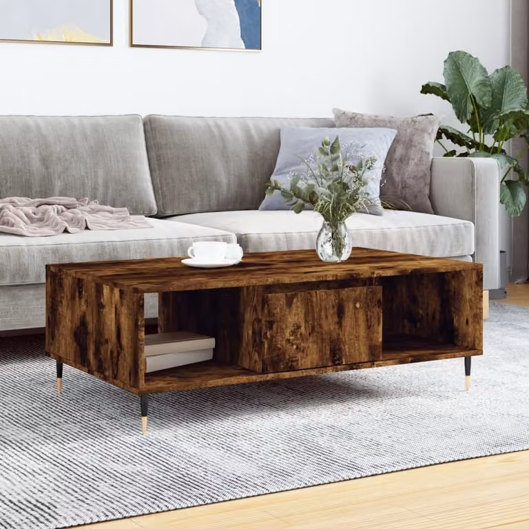 Maison Exclusive - Tavolino in rovere affumicato 104x60x35 cm Materiale ligneo