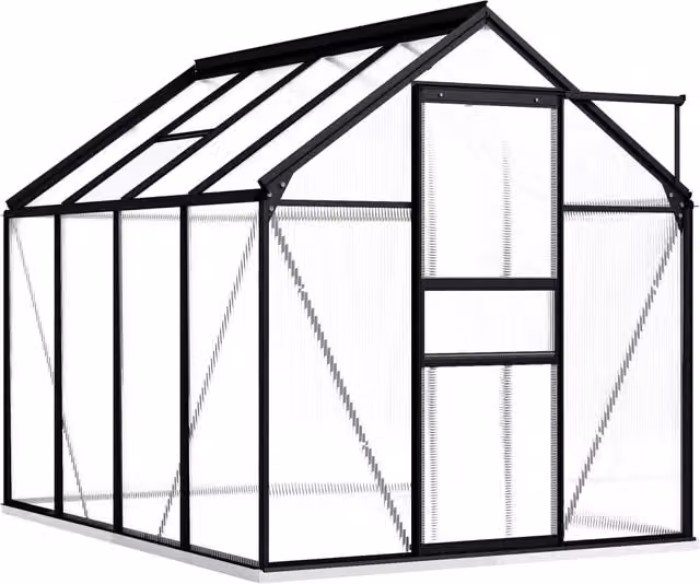 Serra tenda riparo pianta fiore verdura con telaio di base in alluminio 4,75 m² antracite 02_0044510