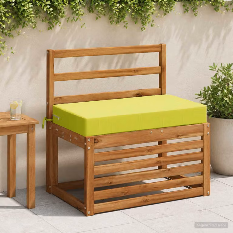 Cuscino per la seduta vidaXL SOEST in poliestere verde brillante con rivestimento lavabile e resistente ai raggi UV