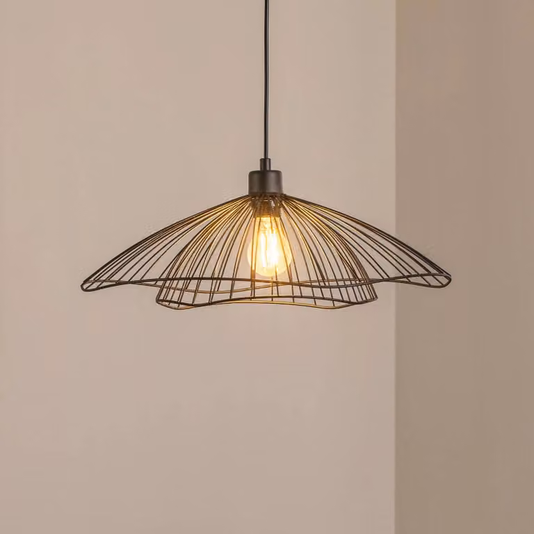 Lampada a sospensione Tel Opviq, dimmerabile, Nero, Soggiorno / Sala da pranzo, Metallo, Lampada a sospensione
