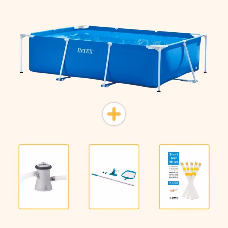 Piscina fuori terra rettangolare - 260x160x65 cm - 4 pezzi - Modello SCB82