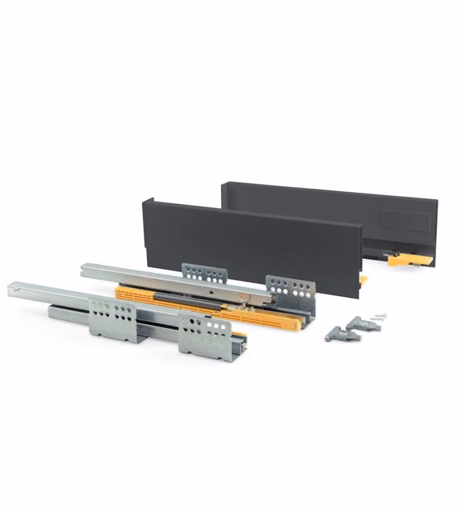 Emuca Kit Cassetto Cucina Concept - Grigio Antracite - 138 mm x 500 mm