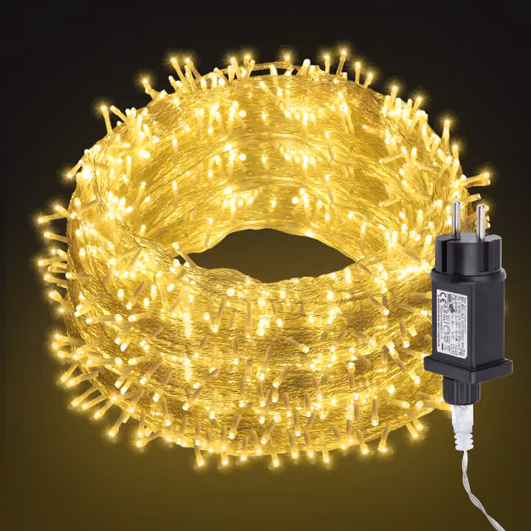 Jayseuw 30M 300 LED luci fiabesche 8 modalità di luce festa giardino potenza illuminazione interna Natale matrimonio decorazione bianco caldo