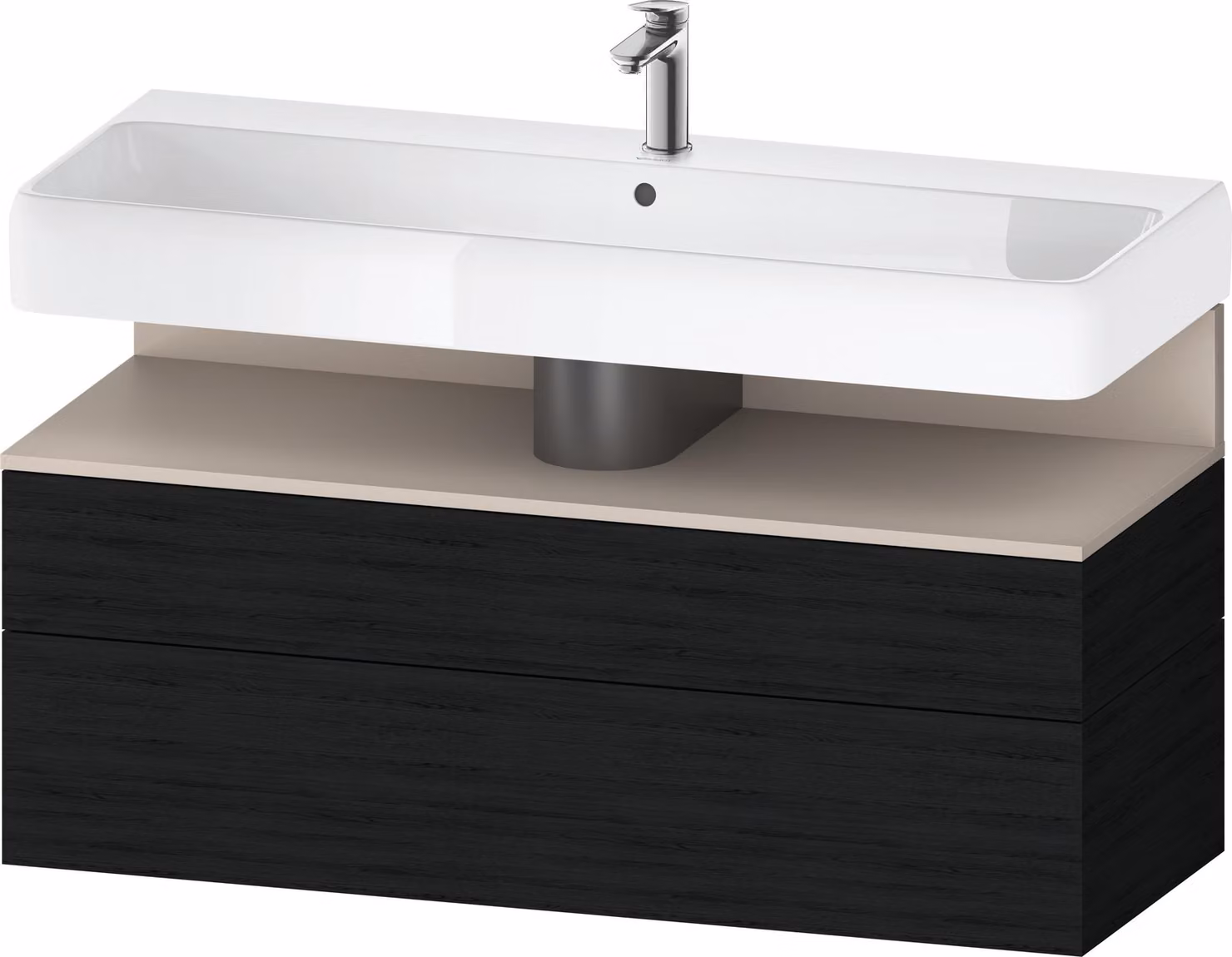 Duravit Collection One Meuble sous-lavabo, 1 tiroir et 1 tiroir, 1190x470x590mm, en niche Taupe Matt, QA4396091160010, QA4396091160010