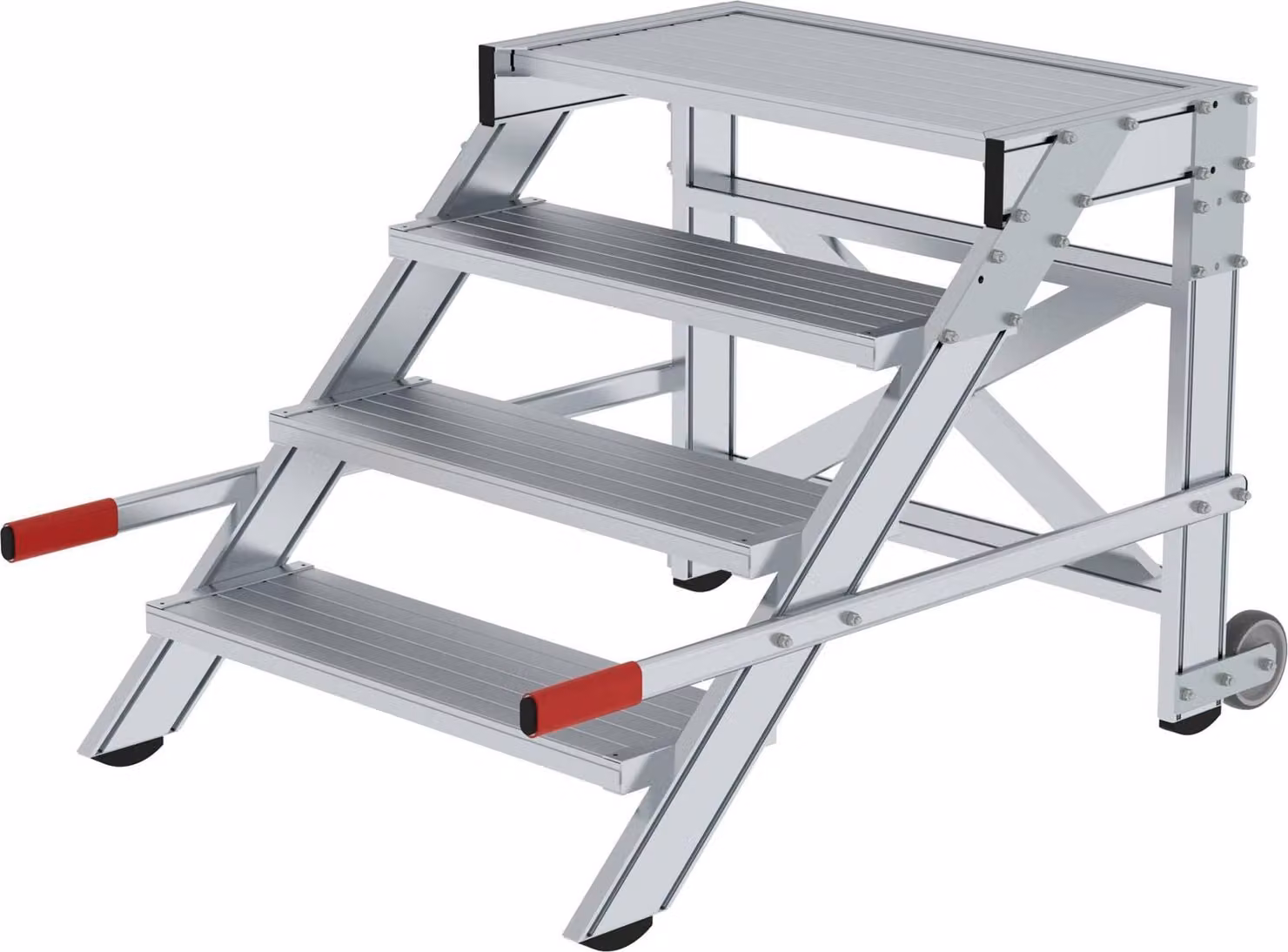 Piattaforma di lavoro mobile LM 4 gradini, altezza gradini 800 mm